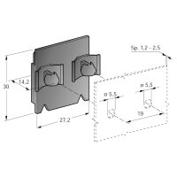 Befestigung für Sicherungshalter | MTA Standard Stecksystem | geclipt