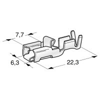 Flachsteckhülse 6,3mm 2,5-4mm² unisoliert | MTA ANTISF F630