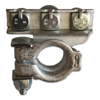 Batteriepolklemme 3-fach | M6/M8/M6 | Plus/Minus | mit Abdeckung