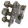 Batteriepolklemme MTA M686DX | 3-fach | M6 M8 M6 | Paar | mit Abdeckung