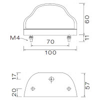 Kennzeichenleuchte | Aspöck Regpoint | 12V | 800mm Kabel