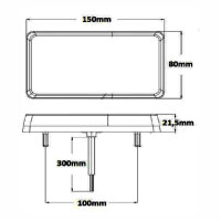 Rückleuchte | LED | 12V | Links/Rechts Universal | 4 Funktionen