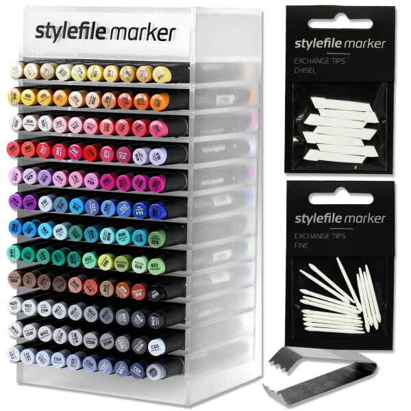 Stylefile Classic Twin Marker Komplettset inkl. Zubehör