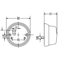 HELLA Rückleuchte 2SA 001.259-751 Rund
