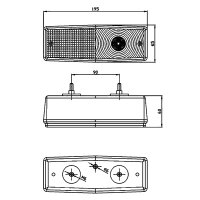 Rückleuchte 3 Funktionen | rechteckig | 12V/24V | Links/Rechts