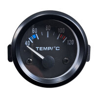 Wassertemperaturanzeige mit Sensor | Analog | 12V | 40-120°C | Ø52mm