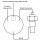 Elektronische Wassertemperaturanzeige mit Sensor, 12V, 40°C bis 120°C, Ø52mm