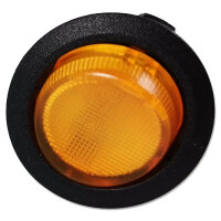 Wippschalter | 12V | 20A | Gelb | Rund | beleuchtet | Ø20,2mm