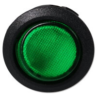 Wippschalter | 12V | 20A | Grün | Rund | beleuchtet | Ø20,2mm