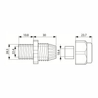 Kabeldurchführung | geschraubt | PG21 | 18,4mm | Ø28,3mm | IP68