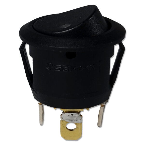 MKBKLLJY 10 St. 2Wege Rundwippschalter 12V 3polig 3Positionen Schalter EIN/AUS/EIN 6A/250V AC 10A/125V DC SPDT 20mm schwarzer Kreis Kippschalter mit Anschlussdrähten für Auto Boot MKBKLLJY 10 St. 2Wege Rundwippschalter 12V 3polig 3Positionen Schalter EIN/AUS/EIN 6A/250V AC 10A/125V DC SPDT 20mm schwarzer Kreis Kippschalter mit Anschlussdrähten für Auto Boot