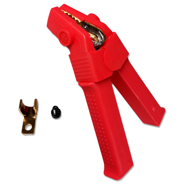 Batterieladezange | 500A | Rot | Vollisoliert