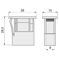 Sicherungshalter MTA UniVAL | versenkbar | 32V | 20A