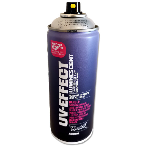 Sprühlack Montana UV-Effect | Fluoreszierender Klarlack | Transparent | 400ml