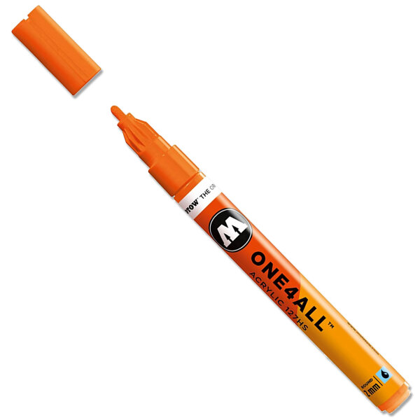 Acrylmarker Molotow ONE4ALL | 127HS | Neonorange Fluoreszierend | 2mm