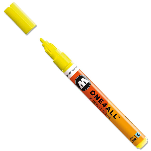 Acrylmarker Molotow ONE4ALL | 127HS | Neongelb Fluoreszierend | 2mm