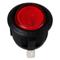 Wippschalter | 12V | 20A | Rot | Rund | beleuchtet | Ø20,2mm