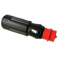 Zigarettenanzünderstecker | mit Adapter | 12-24V | 16A | LED | Sicherung