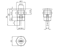 Steckdose AJ.BA GF.30.045 | 1-polig | DIN 72591 | 12V | 16A