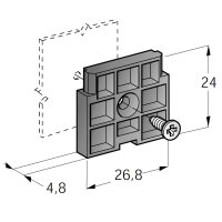 MTA INLINE Montageplatte für Sicherungshalter | 26,8x24mm | schwarz
