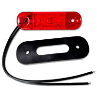 Positionsleuchte | LED | Rot | 12-24V | Slim