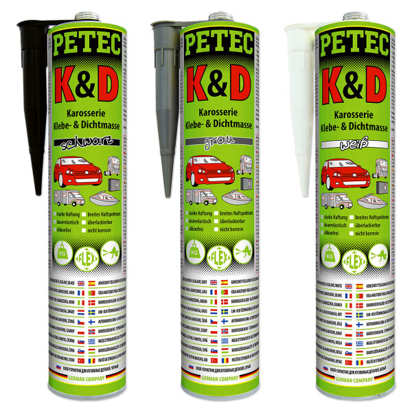 Karosserie Klebe- & Dichtmasse PETEC K&D | 310ml | Farbauswahl