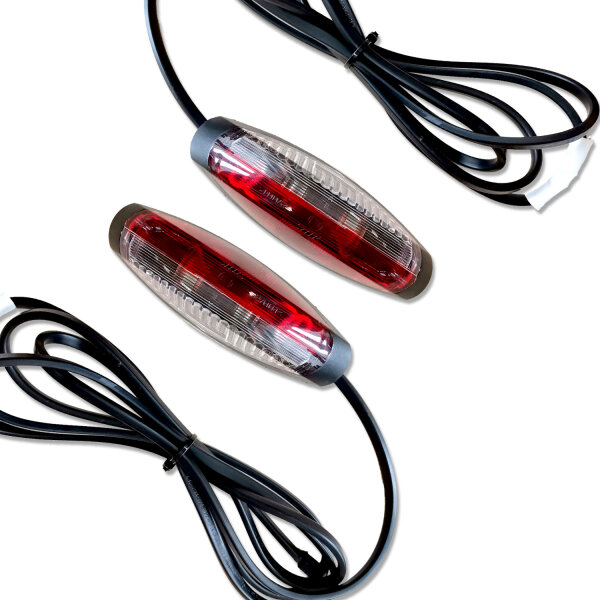 Aspöck Flexipoint 2 Umrissleuchte Rot/Weiß mit 2,25m Kabel (2 Stück)