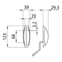 Aspöck Flexipoint 2 Umrissleuchte Rot/Weiß mit 2,25m Kabel (2 Stück)