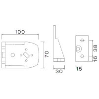 Aspöck Halter 100mm für Flexipoint und Squarepoint (2 Stück)