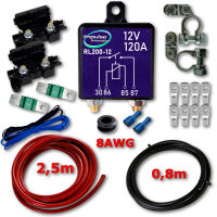 Zweitbatterieset ECO RL200-12 | Trennrelais 12V | 3,5m...