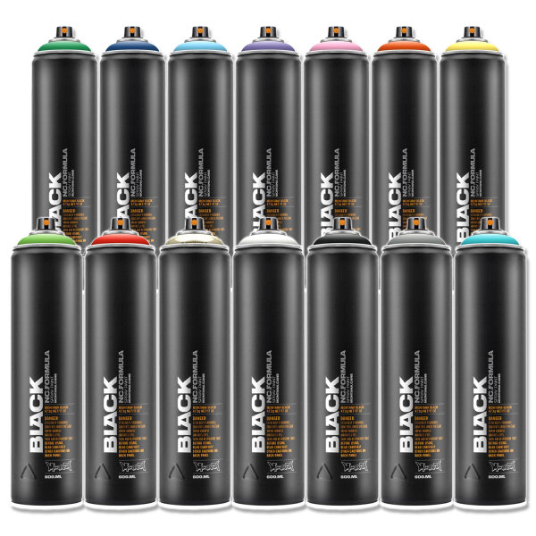 Sprühlack | 600ml Spraydose | Montana BLACK Extended | 14 Farben