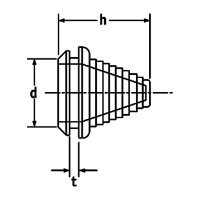 Kabeldurchführung | Gummi | variabel 5-17mm | Ø21mm | 100 Stück