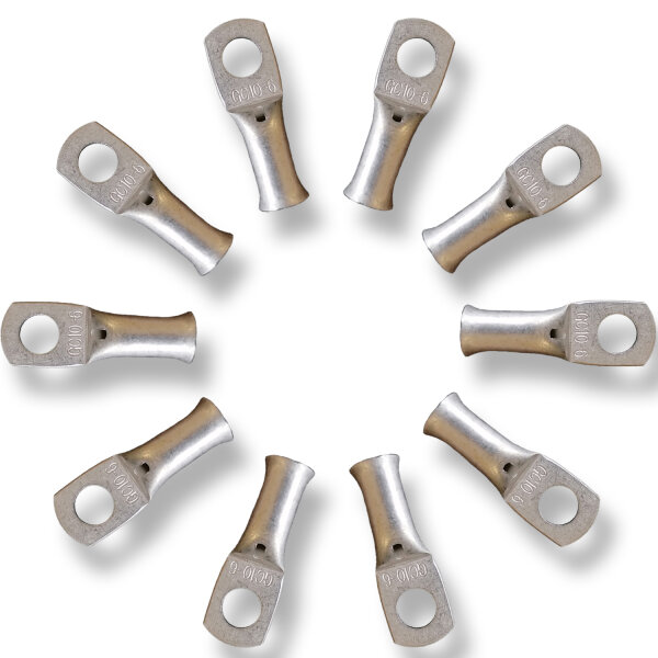 10x Rohrkabelschuh verzinnt 6mm² M8 | Impulse Innovation