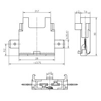 Sicherungshalter | MTA UniVAL | IN LINE | 50V | 21A | anreihbar