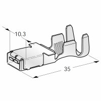 Flachsteckhülse 8mm 16mm² unisoliert Crimp | MTA MAXI F800