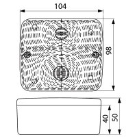 Rückleuchte | Radex 3002 | 4 Funktionen | 12V | KZL | Tüllenanschluss