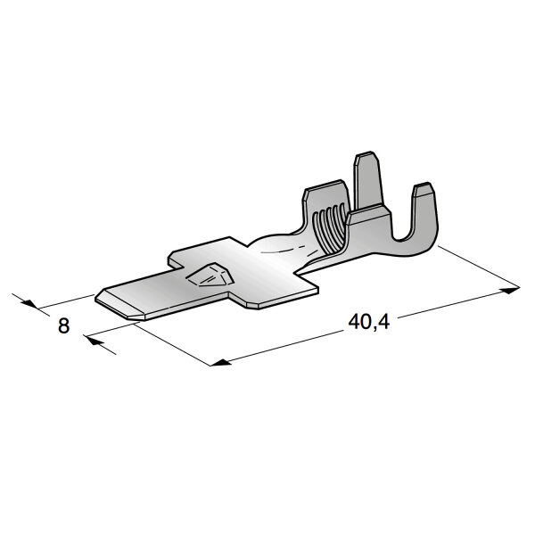 Flachstecker 8mm 2,5-16mm² unisoliert Crimp | MTA MAXI M800