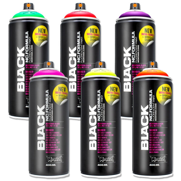 Sprühlack Montana BLACK | Fluoreszierend | 400ml | Farbauswahl