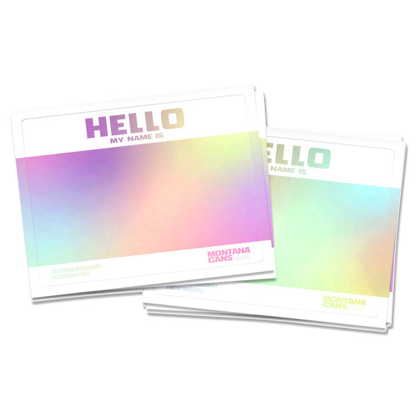Hello my name is Holo Sticker 50 Stück | Montana HELLO-GRAM