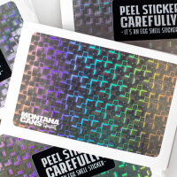 Eggshell Sticker 3D Hologramm 10x6,5 cm 50 Stück | Montana Cans