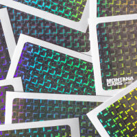 Eggshell Sticker 3D Hologramm 10x6,5 cm 50 Stück | Montana Cans