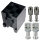 Relaissockel Satz | MTA | 4-polig | Maxi Relais | Schwarz | inkl. Terminals