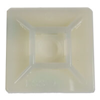 Haltesockel | für Kabelbinder | 28x28mm | Weiß | selbstklebend | 10 Stück