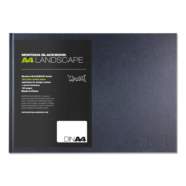 Sketchbook | Montana Blackbook | DIN A4 | Quer | 144 Seiten | 120gsm Papier