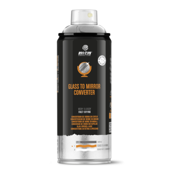 Sprühlack MTN PRO | Glas-Spiegel-Effekt | Glanzchrom | 400ml