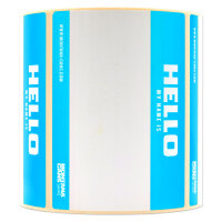Hello my name is Sticker Rolle 500 Stück Hellblau |...