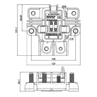Verteilerbox | MTA | 2-fach MegaVAL abgesichert | 32V | 600A