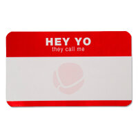 MTN WTF Permanent Stickers: HEY YO (50 Stück) Rot...