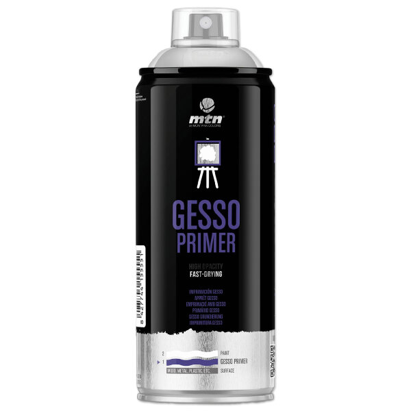 Gesso Grundierung Spray Weiß 400ml Leinwand Holz Papier | MTN WEPRO