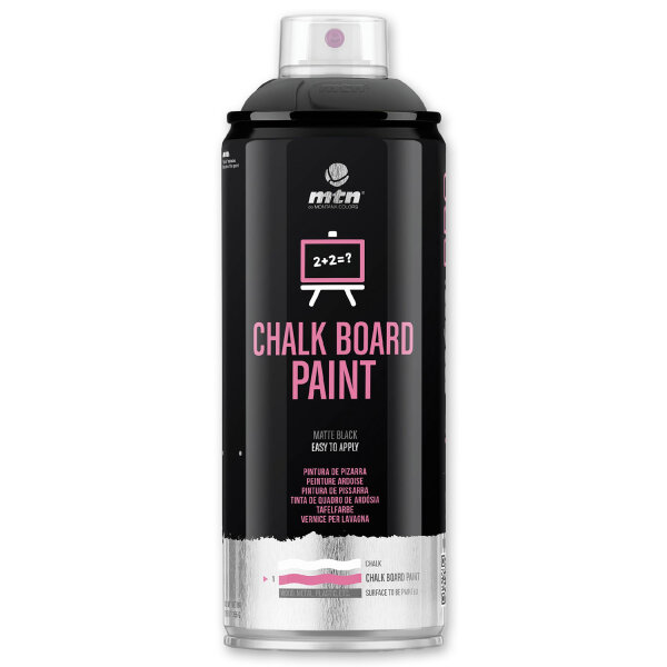 Kreidetafel Lack Spray | Schwarz | beschreibbare Tafelfläche | 400ml